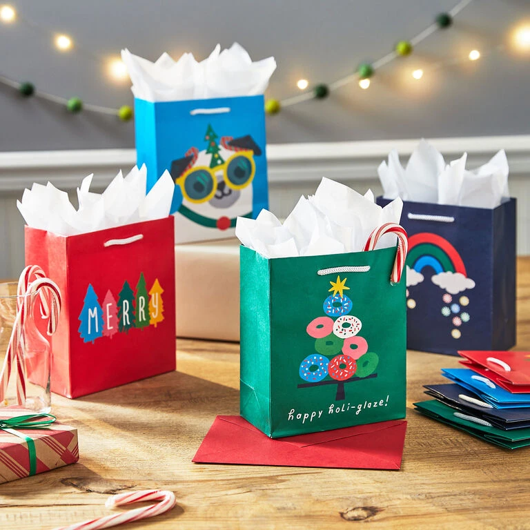 Hallmark 6.5" Sweet Surprises 8-Pack Small Christmas Gift Bags Assortment - Image 2