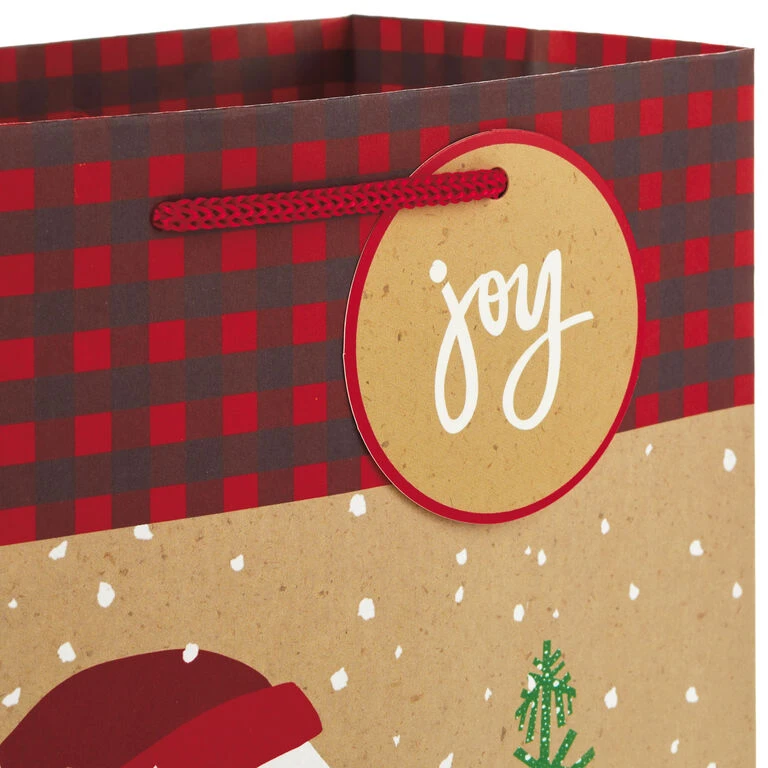 Hallmark Assorted Rustic Designs 8-Pack Small, Medium And Large Christmas Gift Bags - Image 5