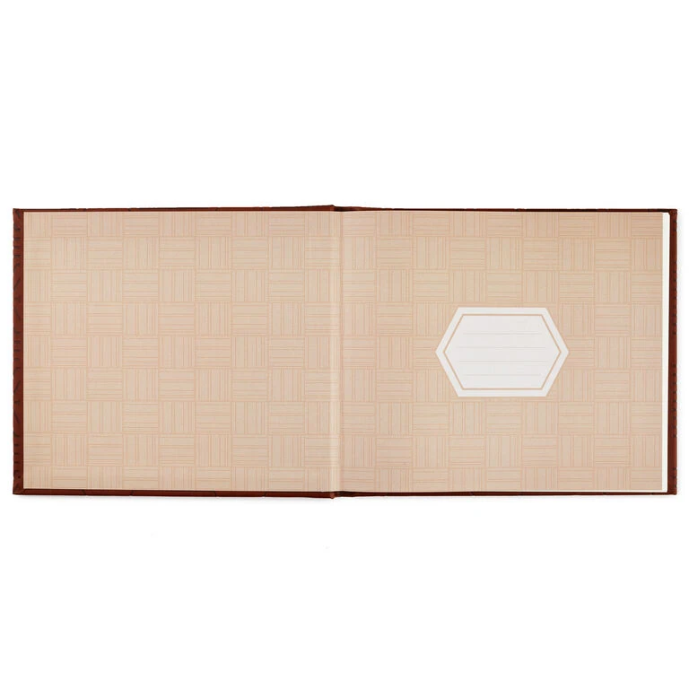 Hallmark Brown Hexagonal Pattern Guest Book - Image 2