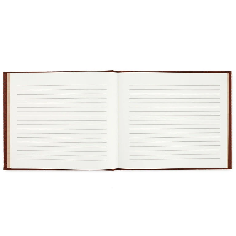 Hallmark Brown Hexagonal Pattern Guest Book - Image 3