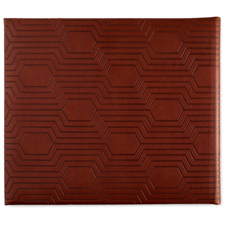Hallmark Brown Hexagonal Pattern Guest Book - Image 4