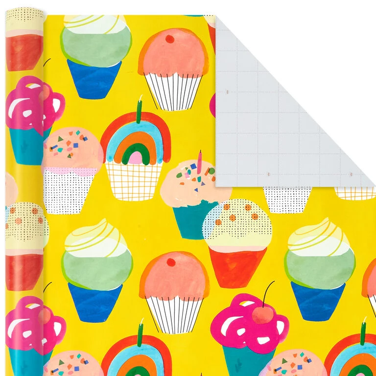 Hallmark Colorful Celebration 3-Pack Wrapping Paper, 55 Sq. Ft. Total - Image 6