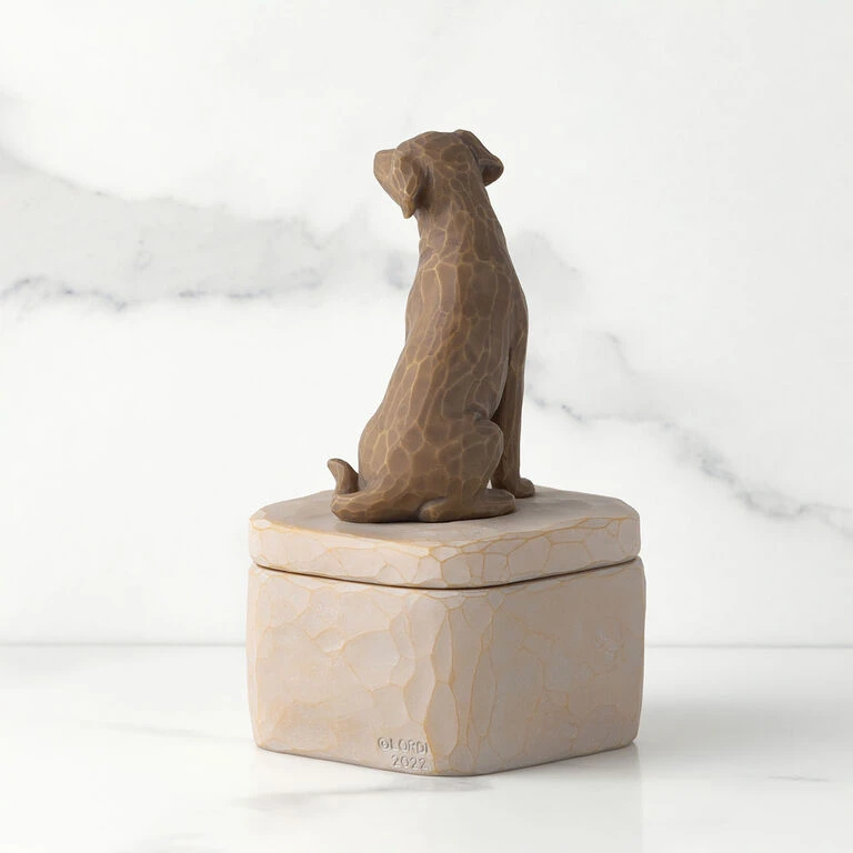 Willow Tree Dark Brown Dog Figurine Keepsake Box - Image 3