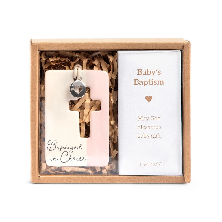 Demdaco Pink Baptism Token - Image 2
