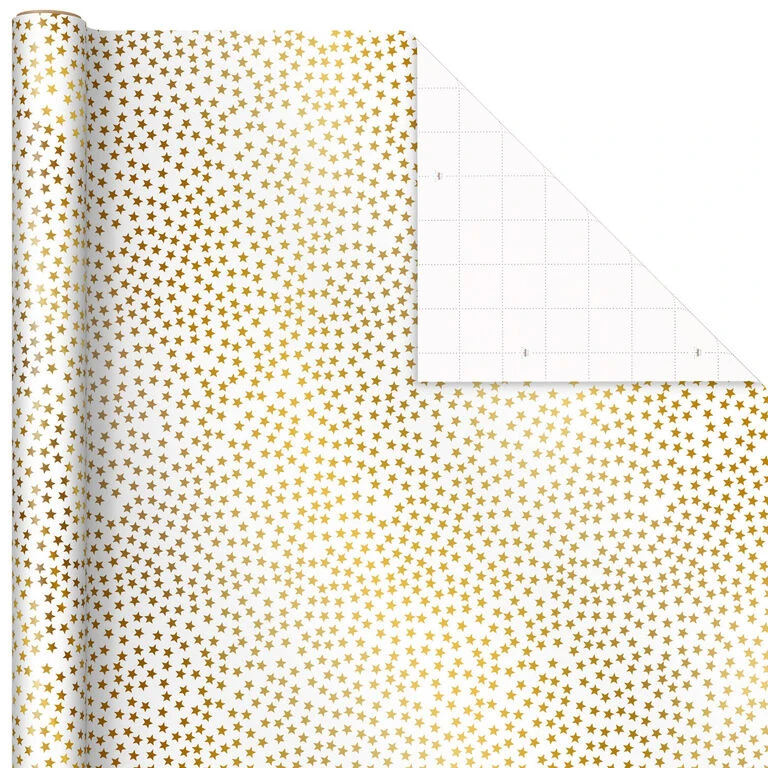 Hallmark Gold And White 6-Pack Holiday Wrapping Paper Assortment, 180 Sq. Ft. - Image 6