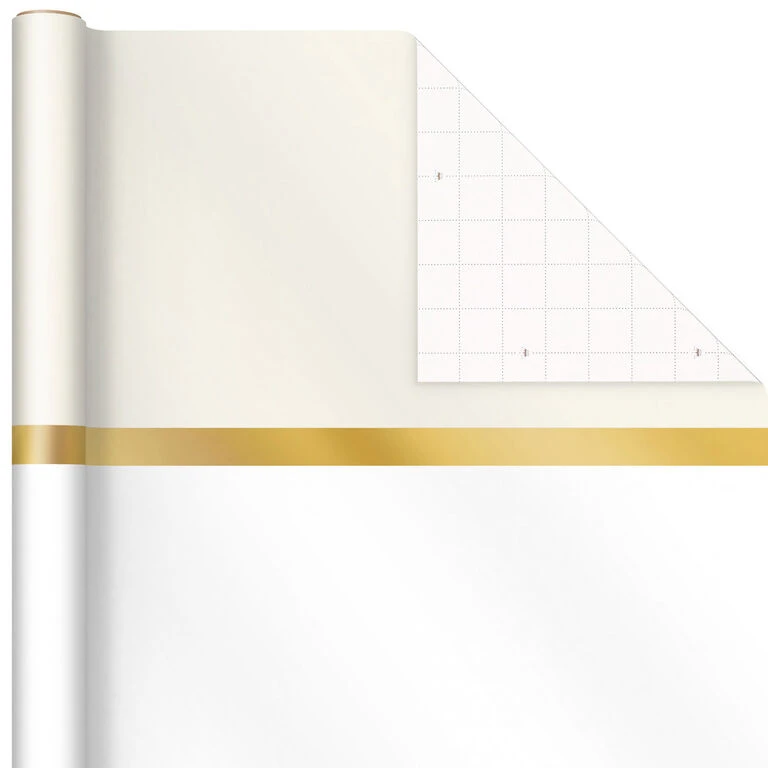 Hallmark Gold And White 6-Pack Holiday Wrapping Paper Assortment, 180 Sq. Ft. - Image 8