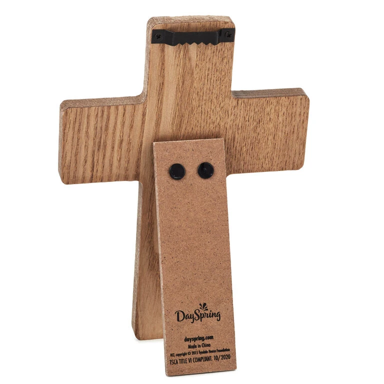 Hallmark Grow With Our Lord Wood And Ceramic Cross, 7" - Image 2