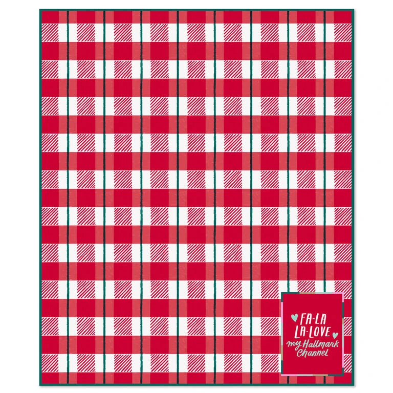 Hallmark Channel Fa-La-La-Love Plaid Blanket, 50x60 - Image 4