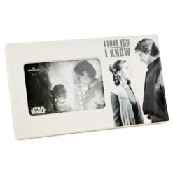 Hallmark Star Warsâ„¢ Han Soloâ„¢ And Princess Leiaâ„¢ I Love You I Know Ceramic Picture Frame, 4x6