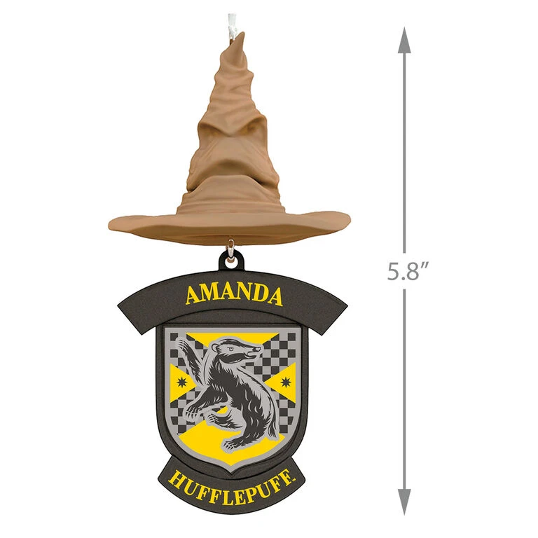 Harry Potter™ Sorting Hat Personalized Text Ornament, Hufflepuff™ - Image 3