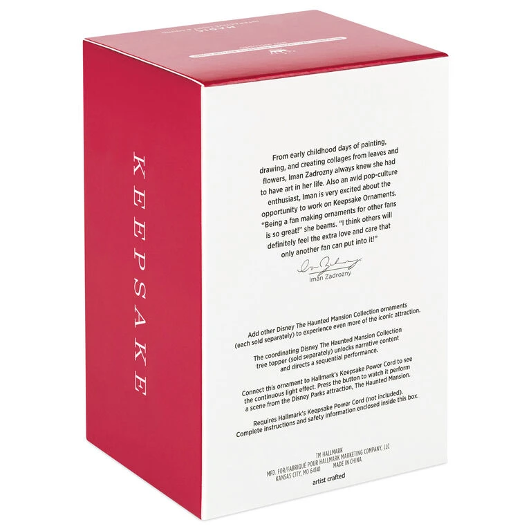 Hallmark Disney The Haunted Mansion Collection The Coffin In The Conservatory Ornament With Light And Sound - Image 5