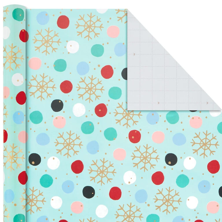 Hallmark Holiday Mix 4-Pack Christmas Wrapping Paper Assortment, 120 Sq. Ft. - Image 5