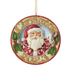 Enesco Jim Shore Dated 2023 Jolly Santa Ornament