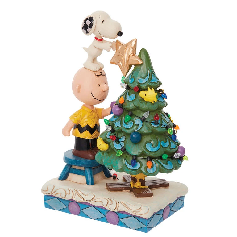Enesco Jim Shore Peanuts Finishing Touches Charlie Brown & Snoopy Figurine, 8.4" - Image 2