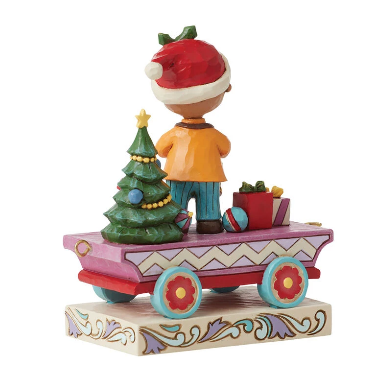 Enesco Jim Shore Peanuts Franklin Holiday Train Car Figurine, 4.75" - Image 2