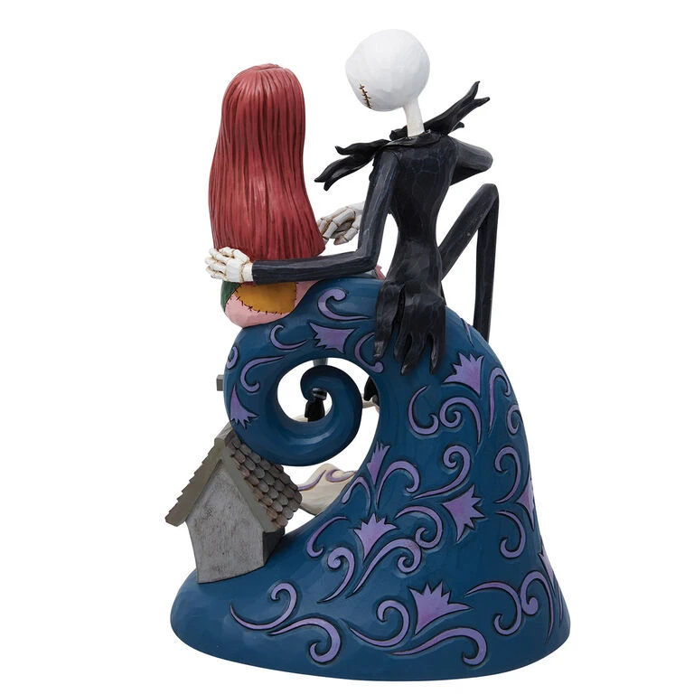 Enesco Jim Shore The Nightmare Before Christmas Jack And Sally On Hill Figurine, 8" - Image 2