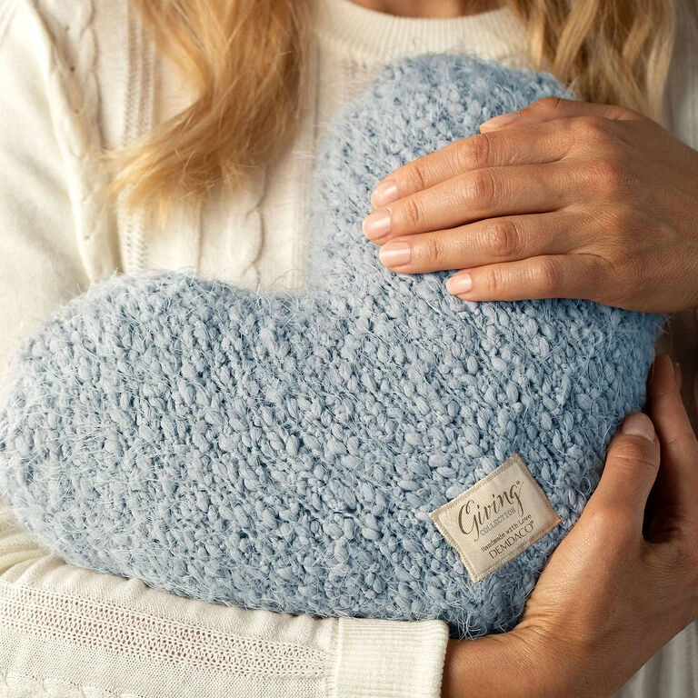 Demdaco Soft Blue Giving Heart Pillow - Image 3