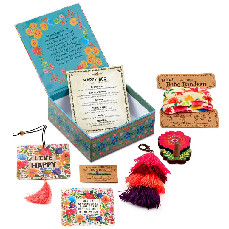 Natural Life Live Happy Floral Happy Box Gift Set, 6 Pieces - Image 2