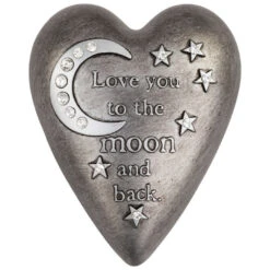 Love You To The Moon Art Heart Trinket Box, 3.5"