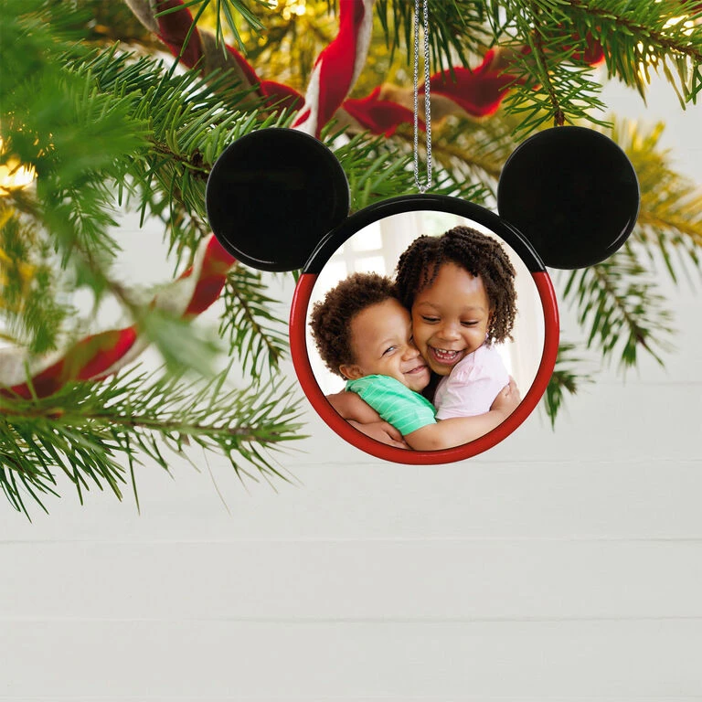 Hallmark Disney Mickey Mouse Ears Silhouette Personalized Photo Ornament - Image 2