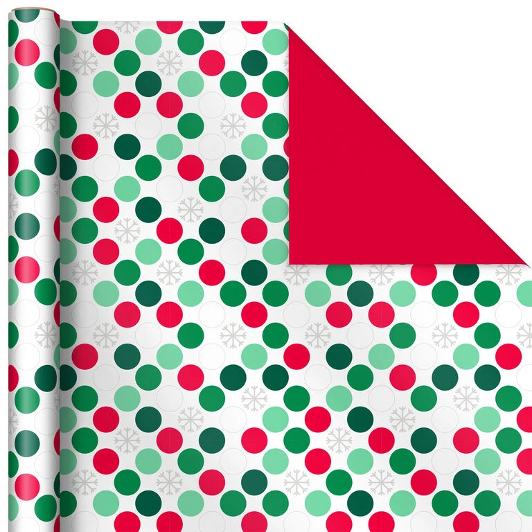 Hallmark Mod Holiday 3-Pack Reversible Wrapping Paper Assortment, 120 Sq. Ft. - Image 4