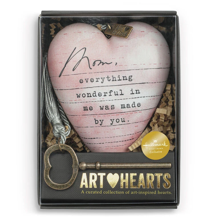 Demdaco Mom Dear You Art Heart Sculpture, 3.5" - Image 3
