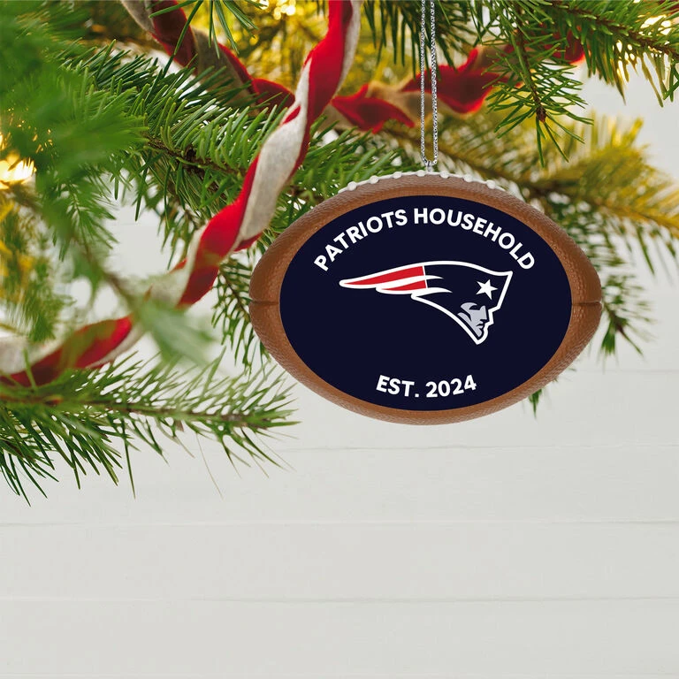Hallmark NFL Football New England Patriots Text Personalized Ornament - Image 2