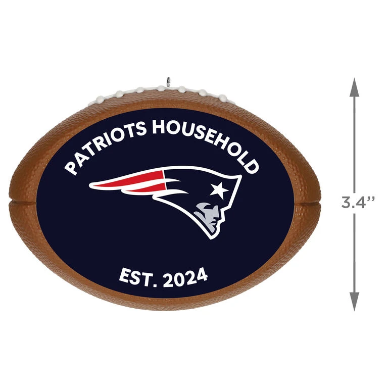 Hallmark NFL Football New England Patriots Text Personalized Ornament - Image 3