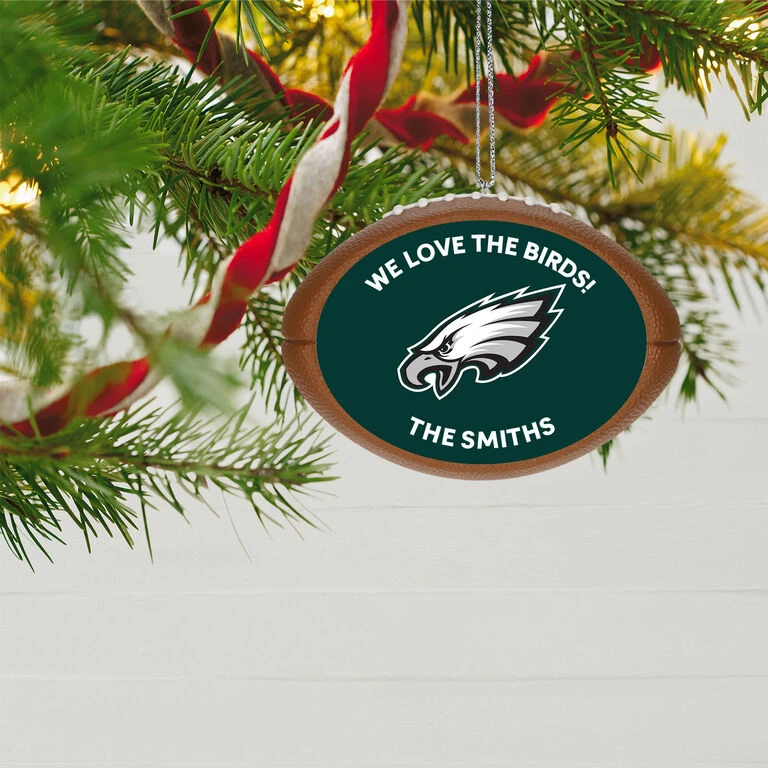 Hallmark NFL Football Philadelphia Eagles Text Personalized Ornament - Image 2