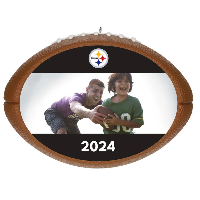 Hallmark NFL Football Pittsburgh Steelers Text And Photo Personalized Ornament