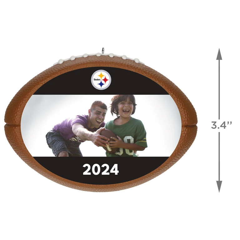 Hallmark NFL Football Pittsburgh Steelers Text And Photo Personalized Ornament - Image 3