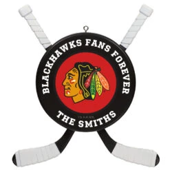 NHL Hockey Personalized Ornament, Chicago Blackhawks®