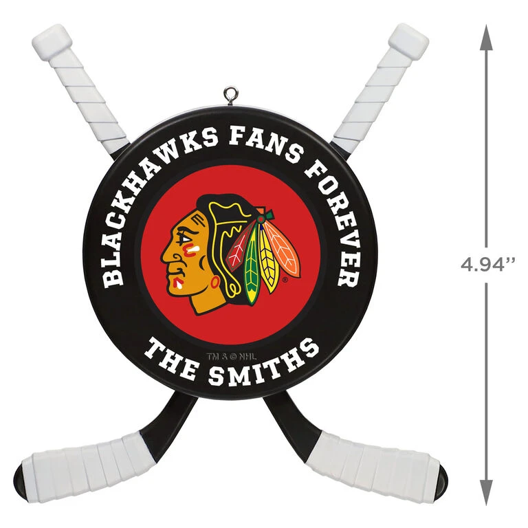 NHL Hockey Personalized Ornament, Chicago Blackhawks® - Image 3