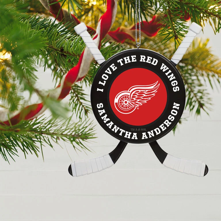 NHL Hockey Personalized Ornament, Detroit Red Wings® - Image 2