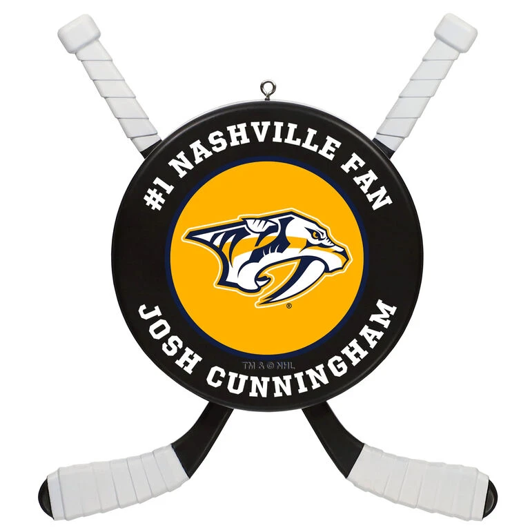 NHL Hockey Personalized Ornament, Nashville Predators®