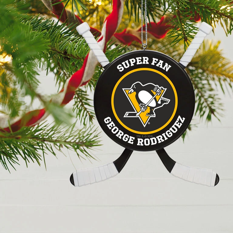 NHL Hockey Personalized Ornament, Pittsburgh Penguins® - Image 2