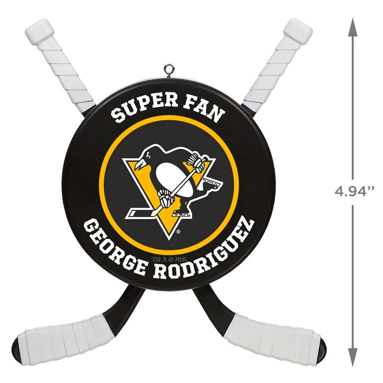 NHL Hockey Personalized Ornament, Pittsburgh Penguins® - Image 3