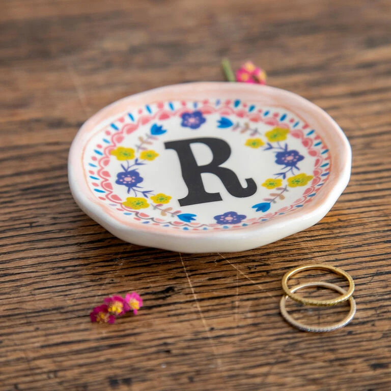 Natural Life Initial Trinket Dish, R - Image 2