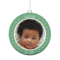 Hallmark New Baby Personalized Text And Photo Ceramic Ornament