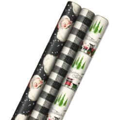 Hallmark Old-Fashioned Christmas 3-Pack Wrapping Paper, 120 Sq. Ft.