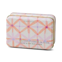 Paddywax Cactus Flower And Aloe Candle In Pink And Coral Tin, 5 Oz.