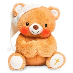 Paws For Prayer Bear Stuffed Animal With Music And Light, 10" H