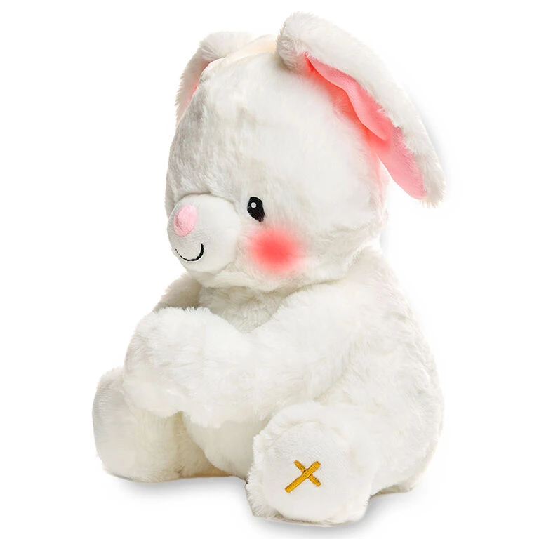 Paws For Prayer Bunny Stuffed Animal With Music And Light, 10" H - Image 3