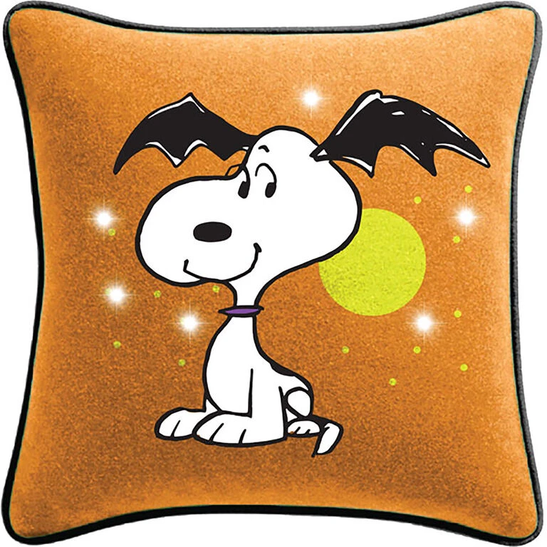 Hallmark Peanuts® Batty Snoopy Light-Up Pillow, 16.5x16.5