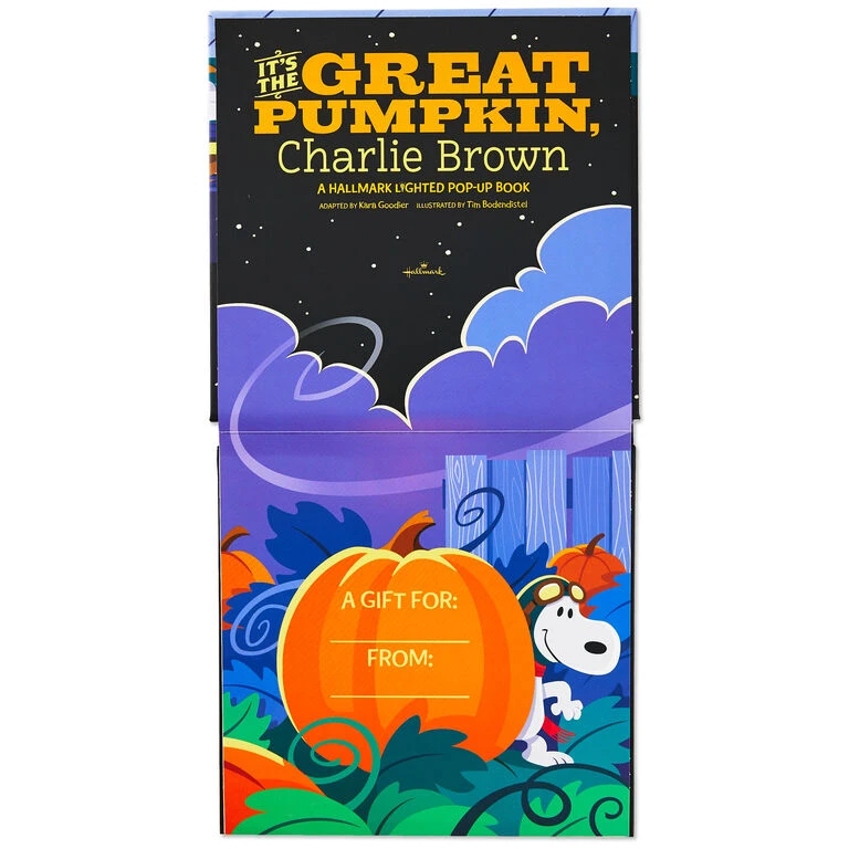 Hallmark Peanuts® It's The Great Pumpkin, Charlie Brown Lighted Pop-Up Book - Image 3