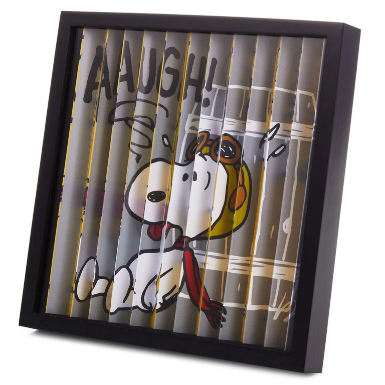 Hallmark Peanuts® Flying Ace Snoopy Dual-Image Framed Artwork, 10x10 - Image 2