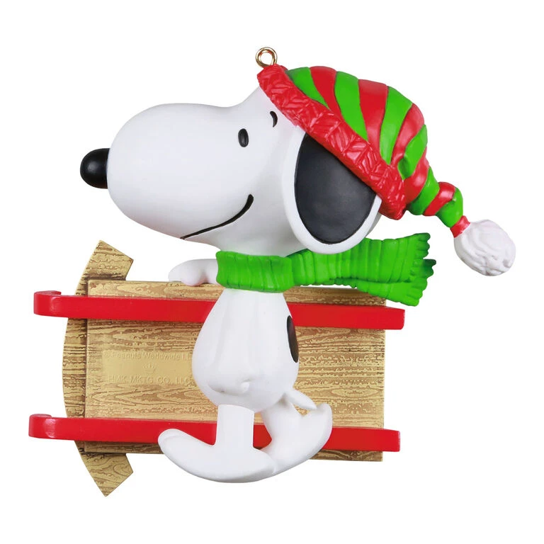 Hallmark Peanuts® Sledding With Snoopy Personalized Ornament - Image 6