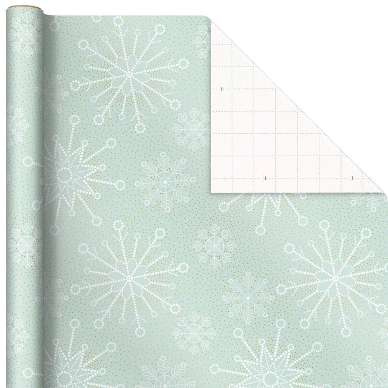 Hallmark Pink And Mint Assorted 3-Pack Christmas Wrapping Paper, 120 Sq. Ft. - Image 4