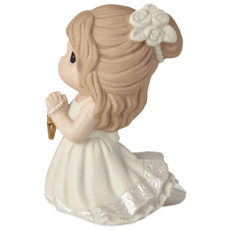 Precious Moments First Communion Kneeling Girl Mini Figurine, 4" - Image 3