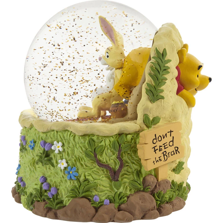 Precious Moments Disney Winnie The Pooh Don't Feed The Bear Musical Snow Globe - Image 2